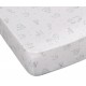 Lot de 2 draps housses 60x120 cm BLANC AVENUE Aqua/Blanc