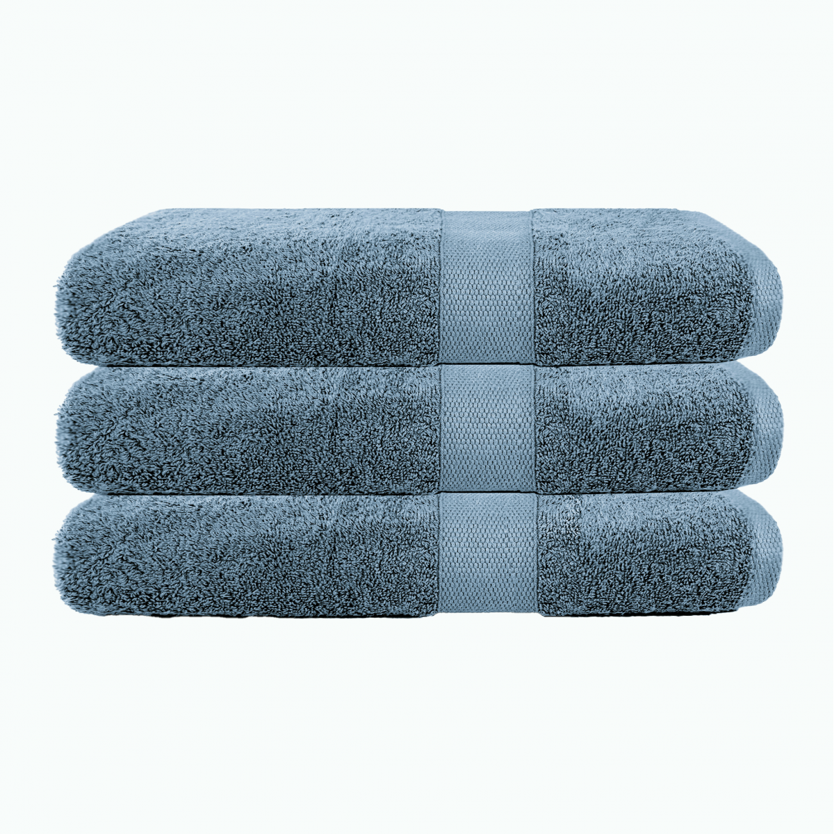 Lot de 3 Serviettes éponges 50x90cm Bleu