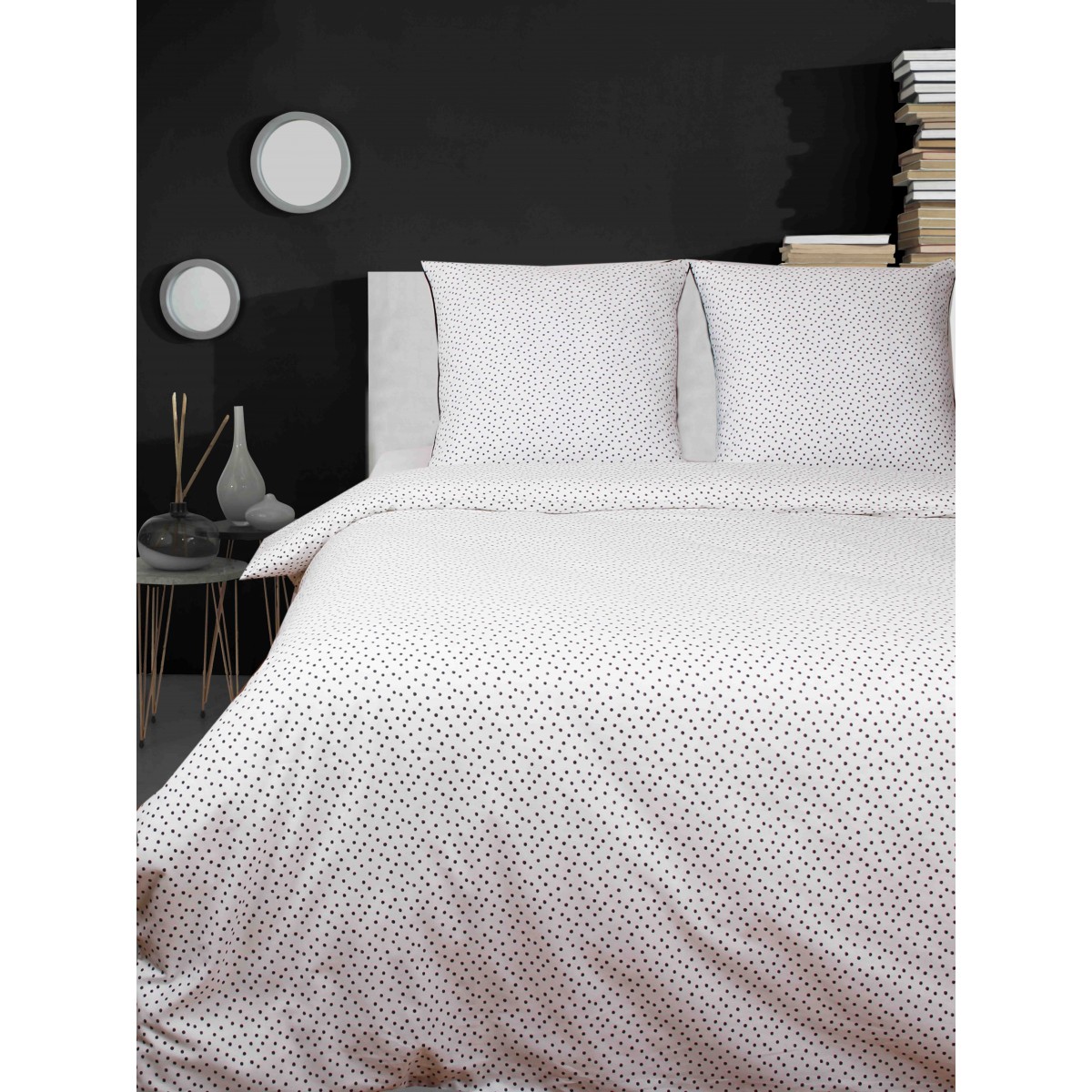 Parure de lit 100%coton Points