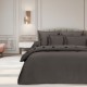 Housse de couette satin de coton anthracite