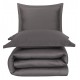 Parure de lit satin de coton anthracite