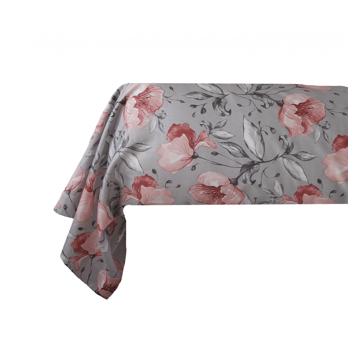 Taie de traversin satin de coton FLORAL