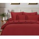 Lot de 2 Taies d'oreiller 50x70 cm satin de coton bordeaux