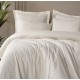 Parure de lit 100% Coton Jacquard crème