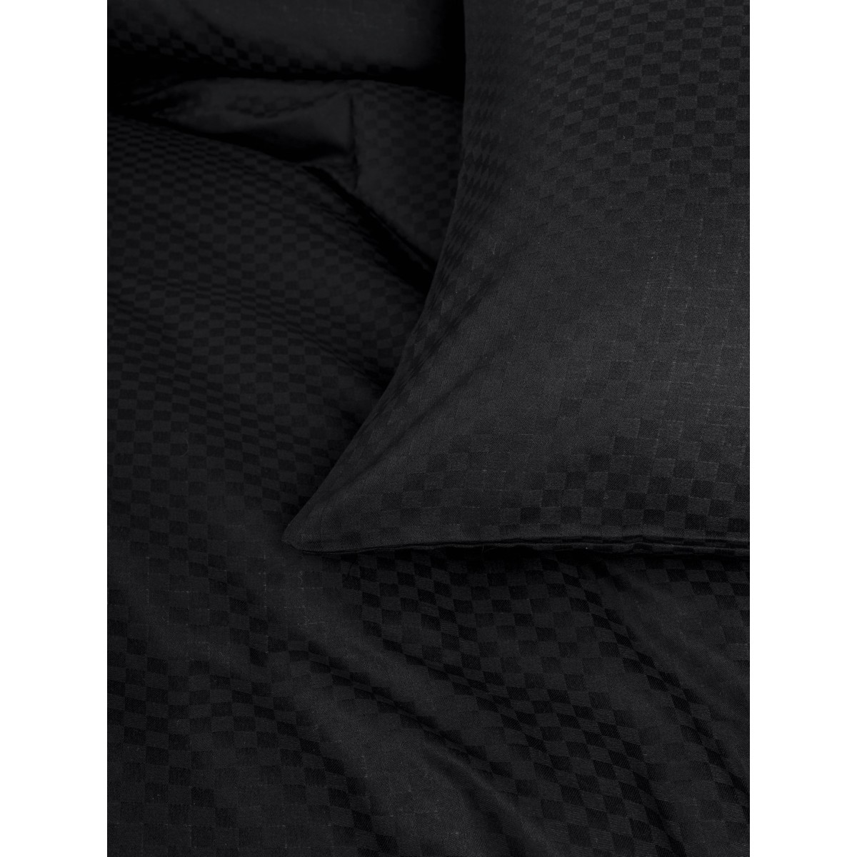 Parure de lit 100% Coton Jacquard noir