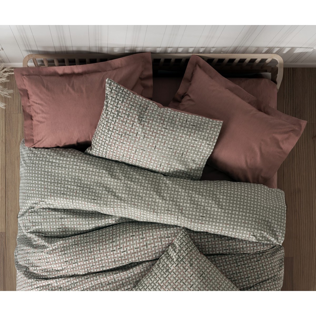 Parure de lit 100% coton MOTE