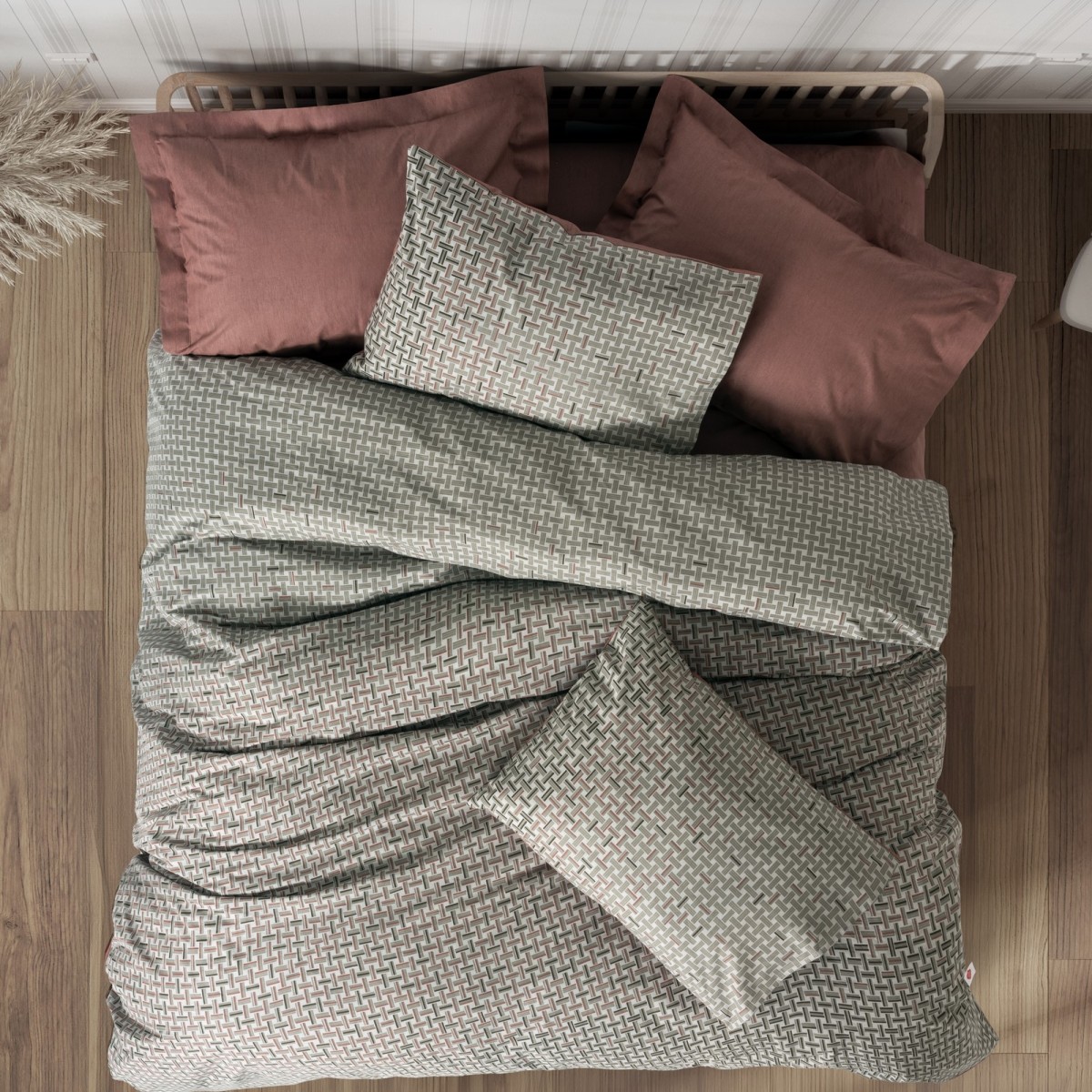 Parure de lit 100% coton MOTE