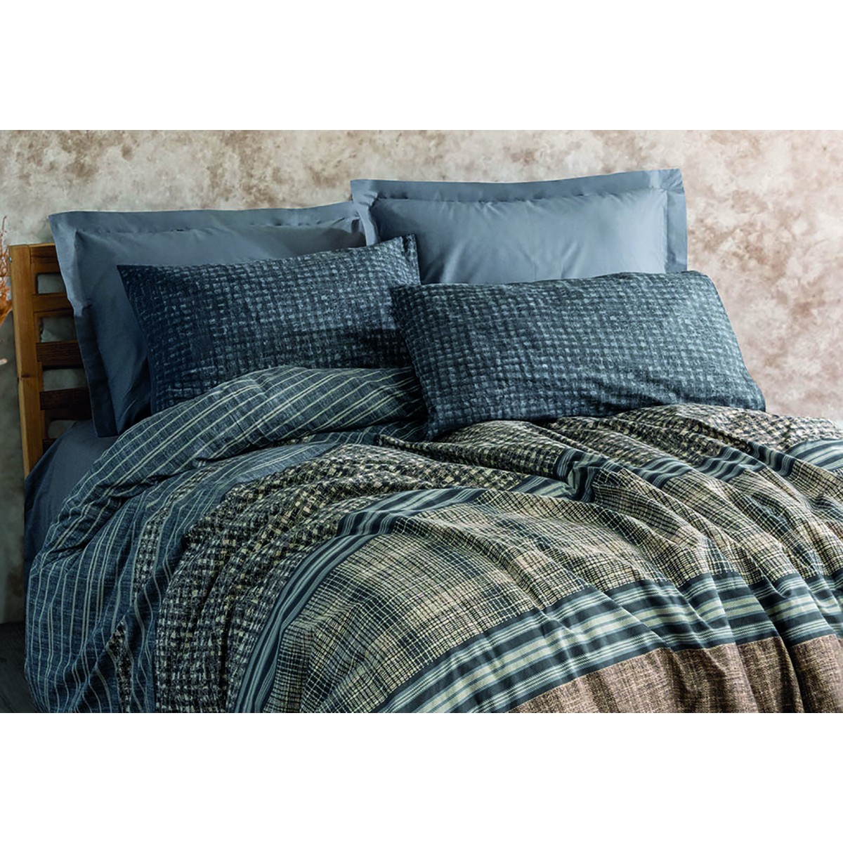 Parure de lit 100% coton TIMBRE