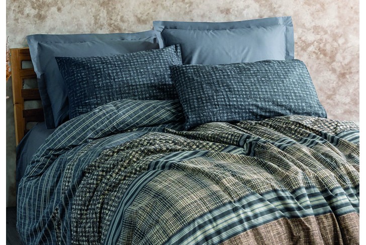 Parure de lit 100% coton TIMBRE