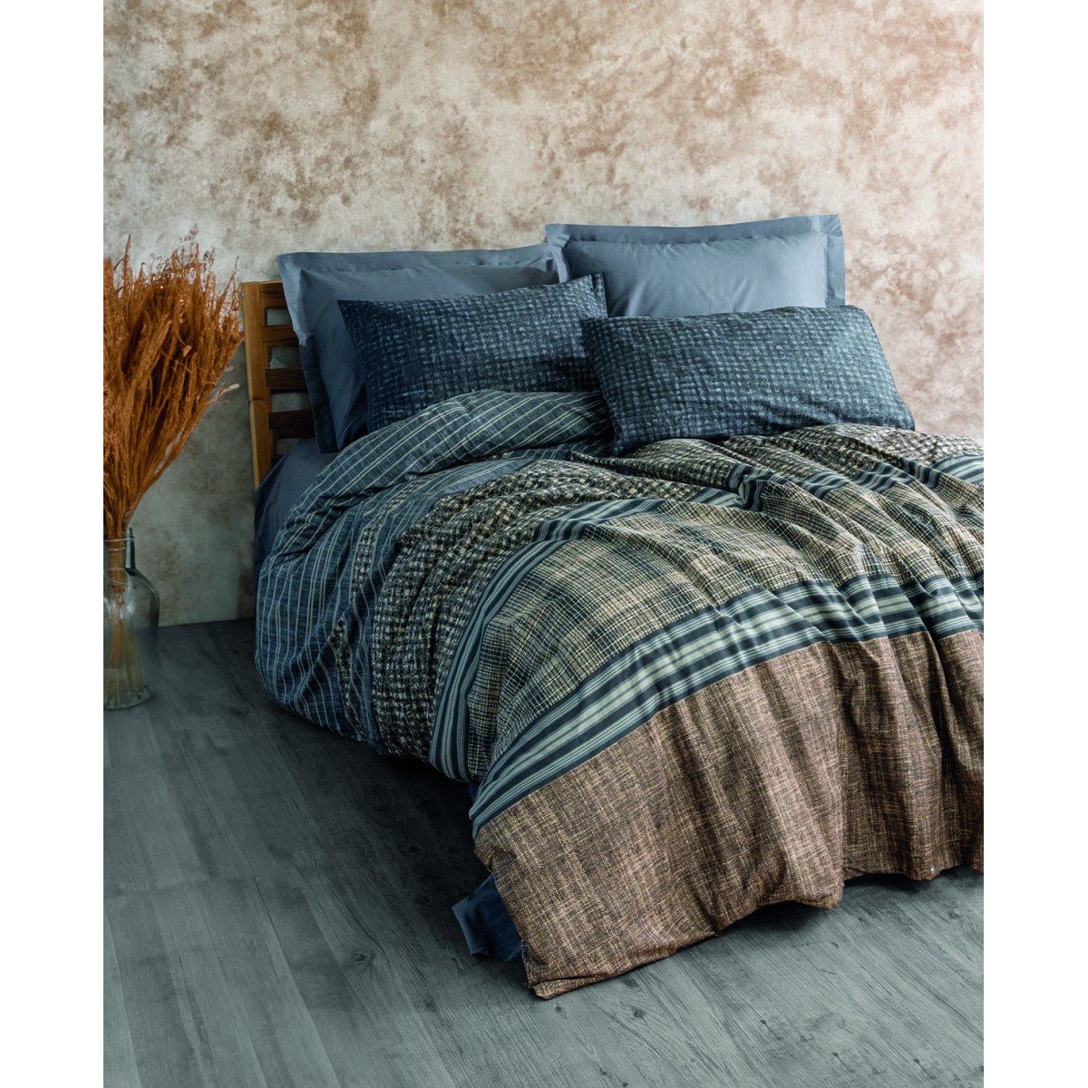 Parure de lit 100% coton TIMBRE