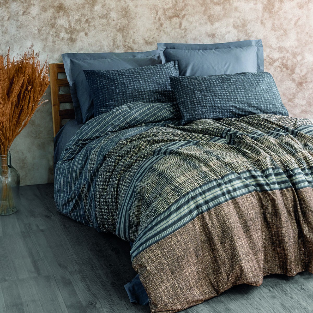 Parure de lit 100% coton TIMBRE