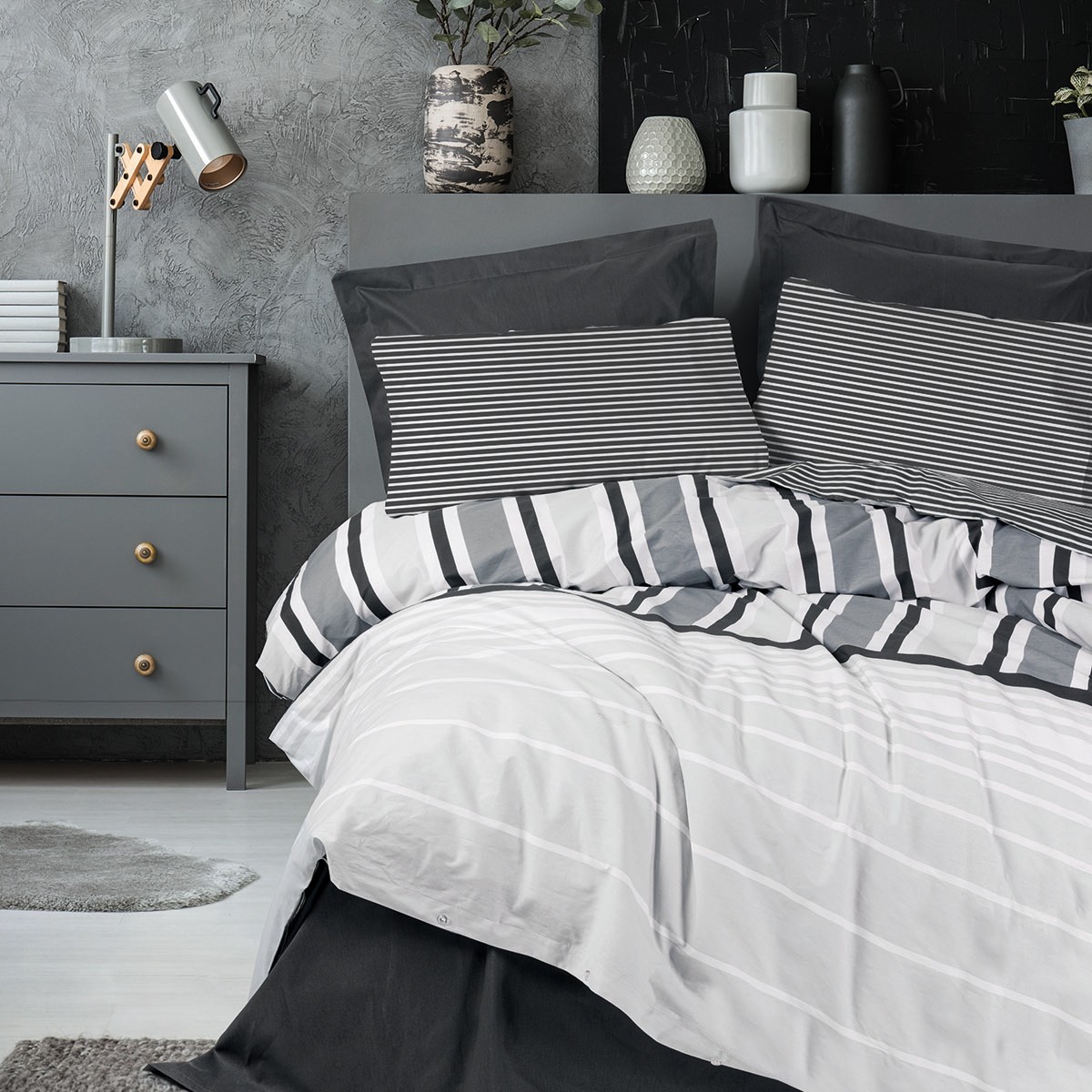 Parure de lit 100% coton NOBY