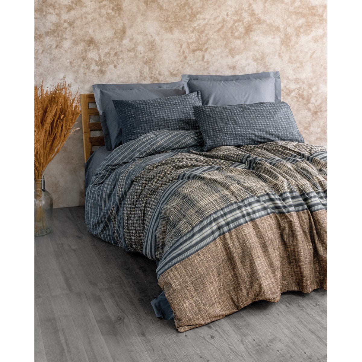 Parure de lit 100% coton TIMBRE