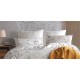 Parure de lit 100% coton FLEURS-AQUA