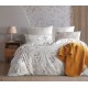 Parure de lit 100% coton FLEURS-AQUA
