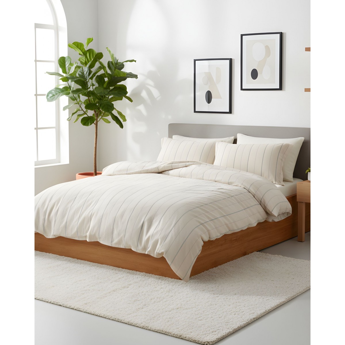 Parure de lit 100% coton COLIN