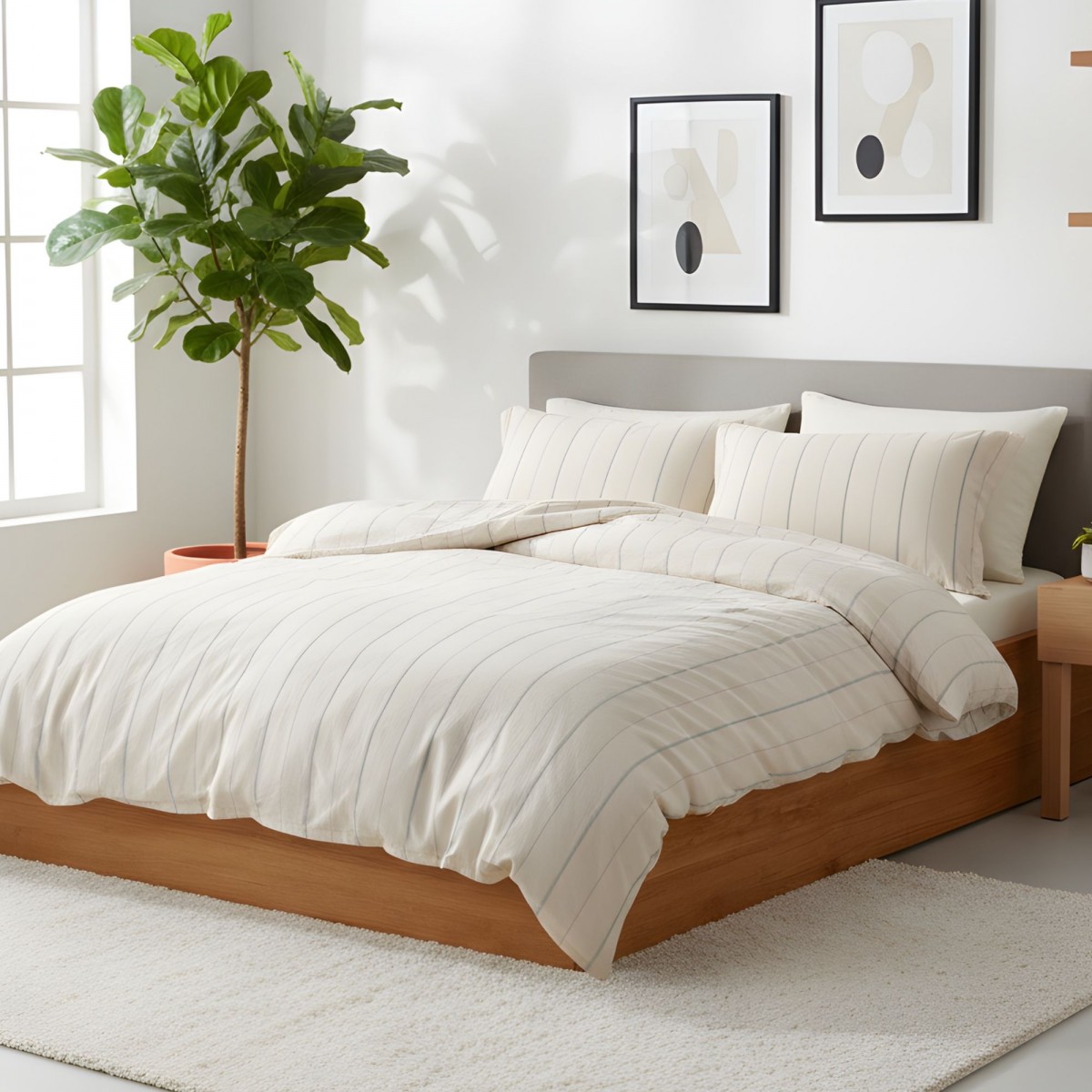 Parure de lit 100% coton COLIN