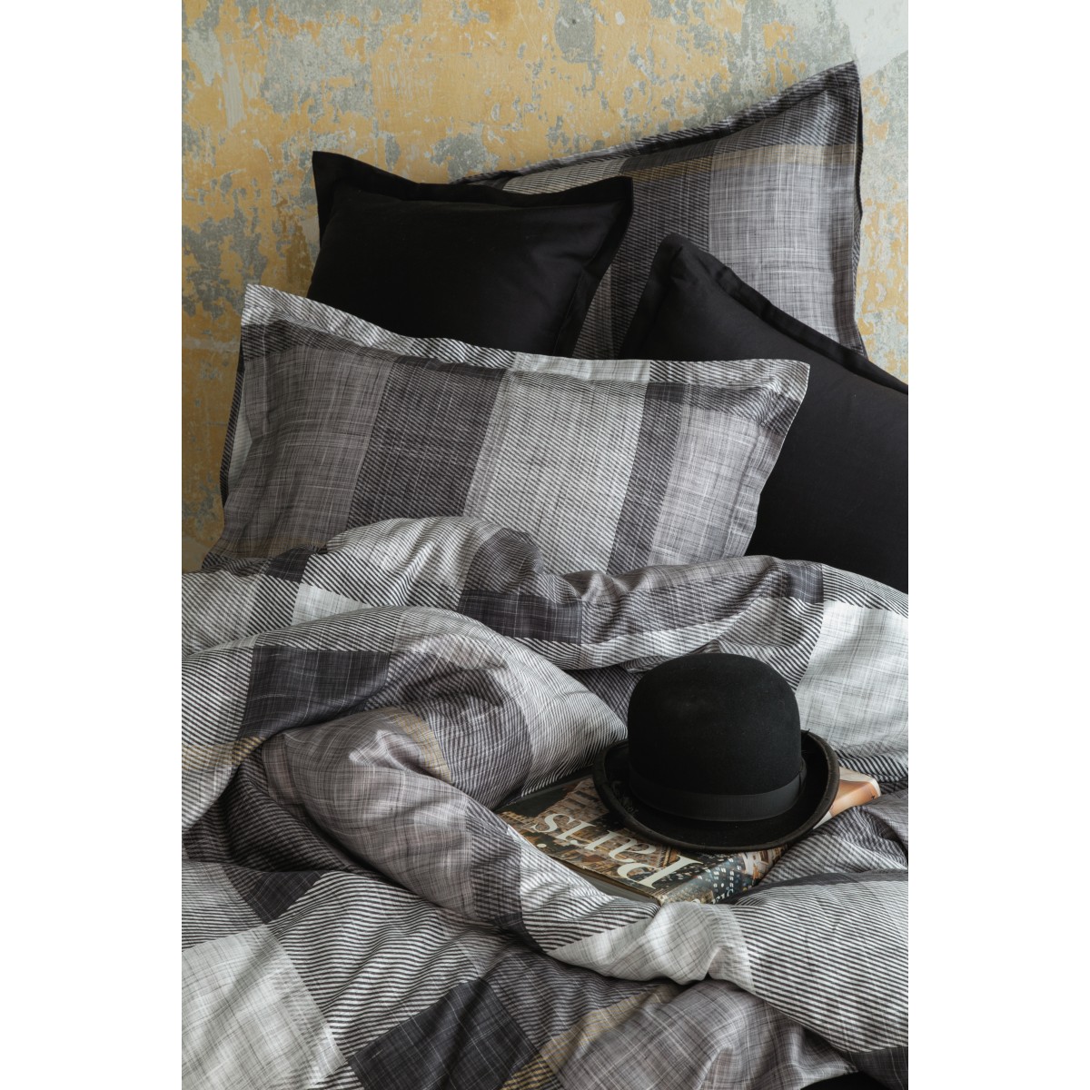 Parure de lit 240X220 cm satin de coton DUNLOE