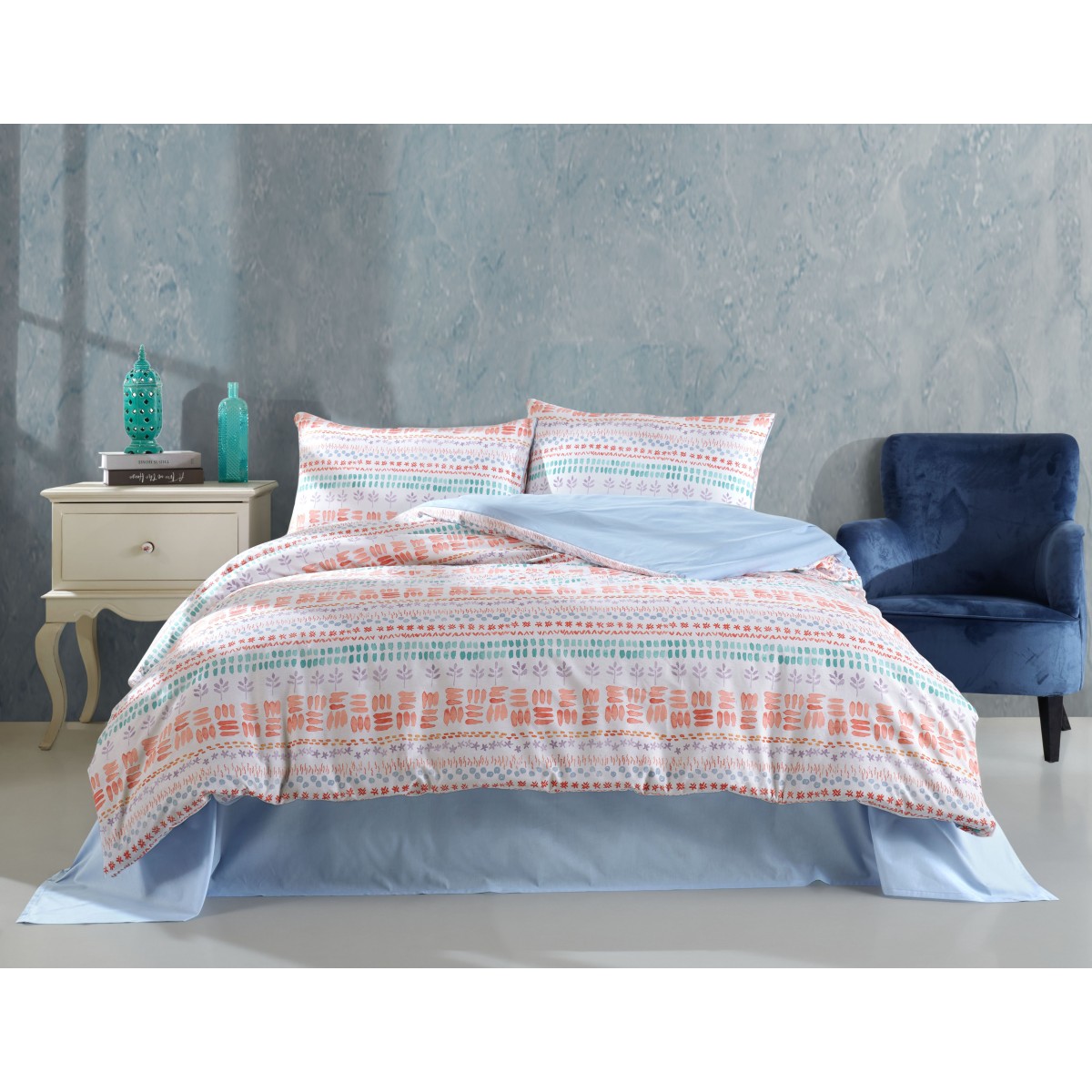 Parure de lit 100%coton ELISA
