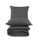 Parure de lit gaze de coton Anthracite