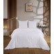 Parure de lit gaze de coton  BLANC