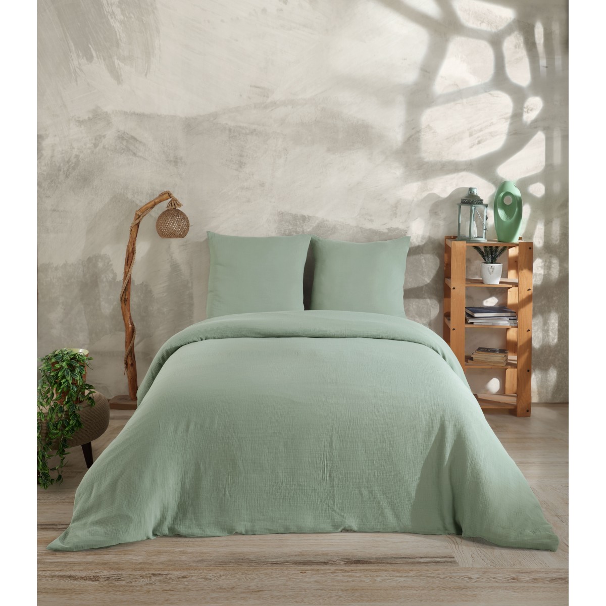 Parure de lit gaze de coton CELADON