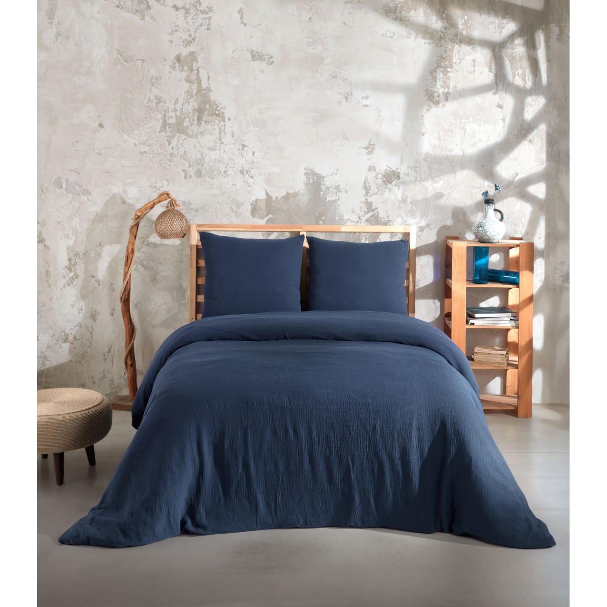 Parure de lit gaze de coton MARINE
