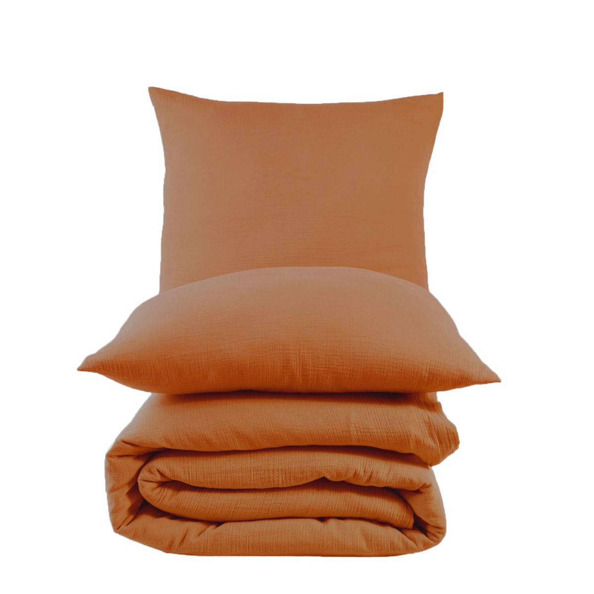 Parure de lit gaze de coton Ocre