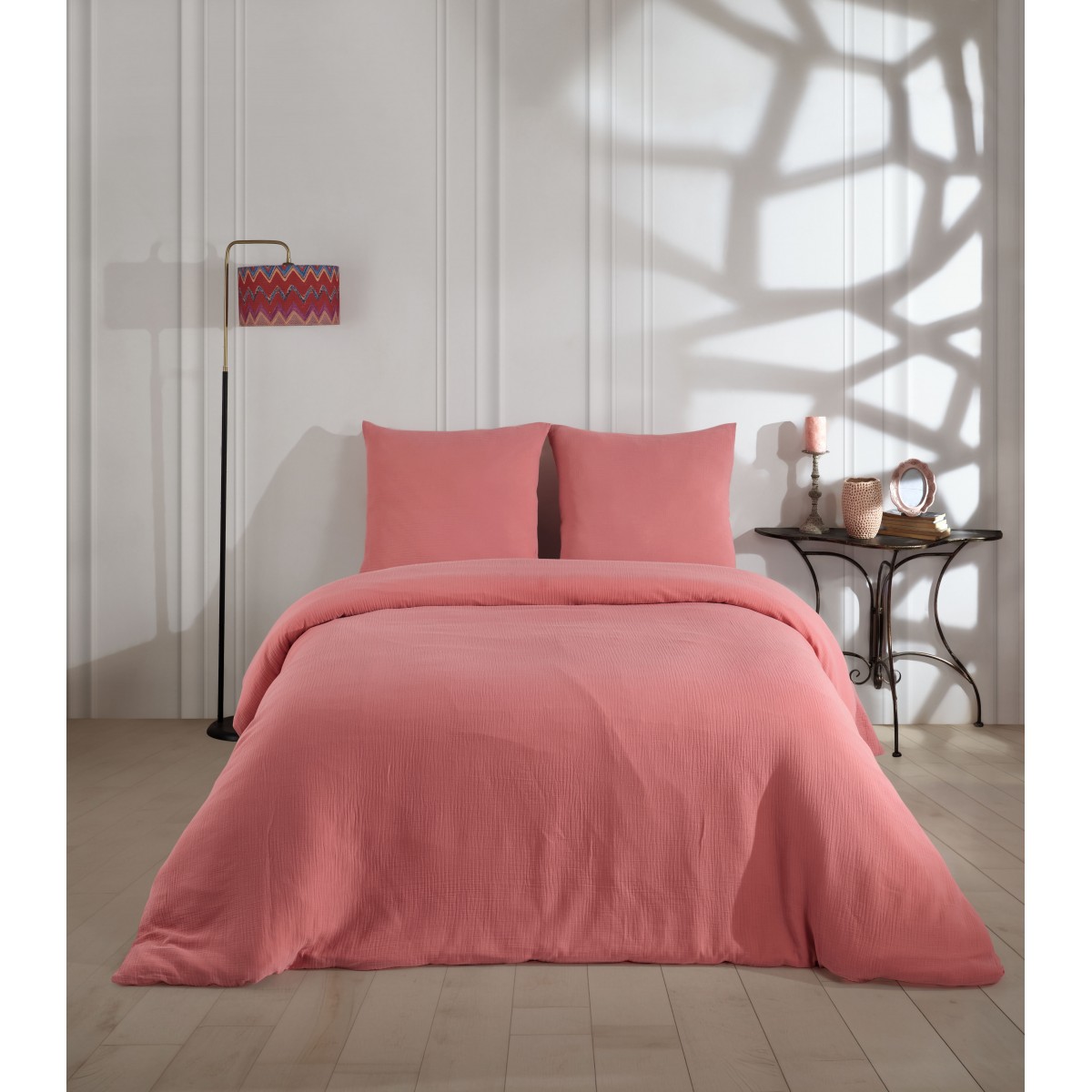 Parure de lit gaze de coton PECHE