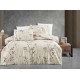 Parure de lit 100%coton FIONA BEIGE