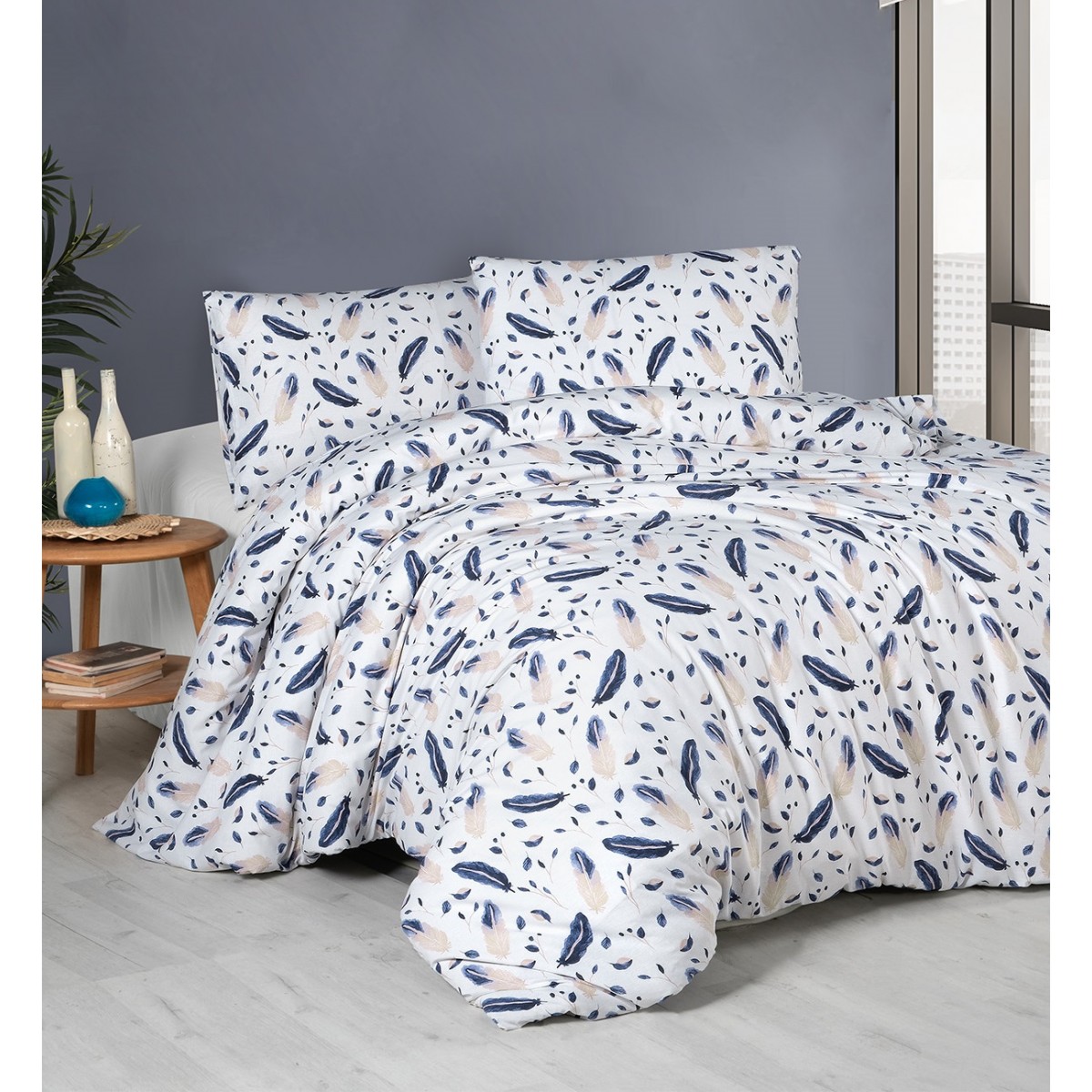Parure de lit 100% coton PLUME