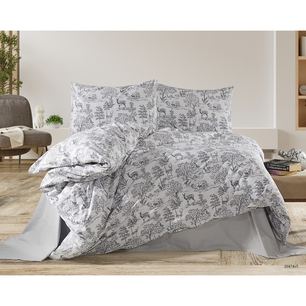 Parure de lit 100% coton FLORINDA