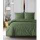 Parure de lit 100% coton VERT KAKI