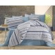 Parure de lit 100% coton TERRINA BLEU