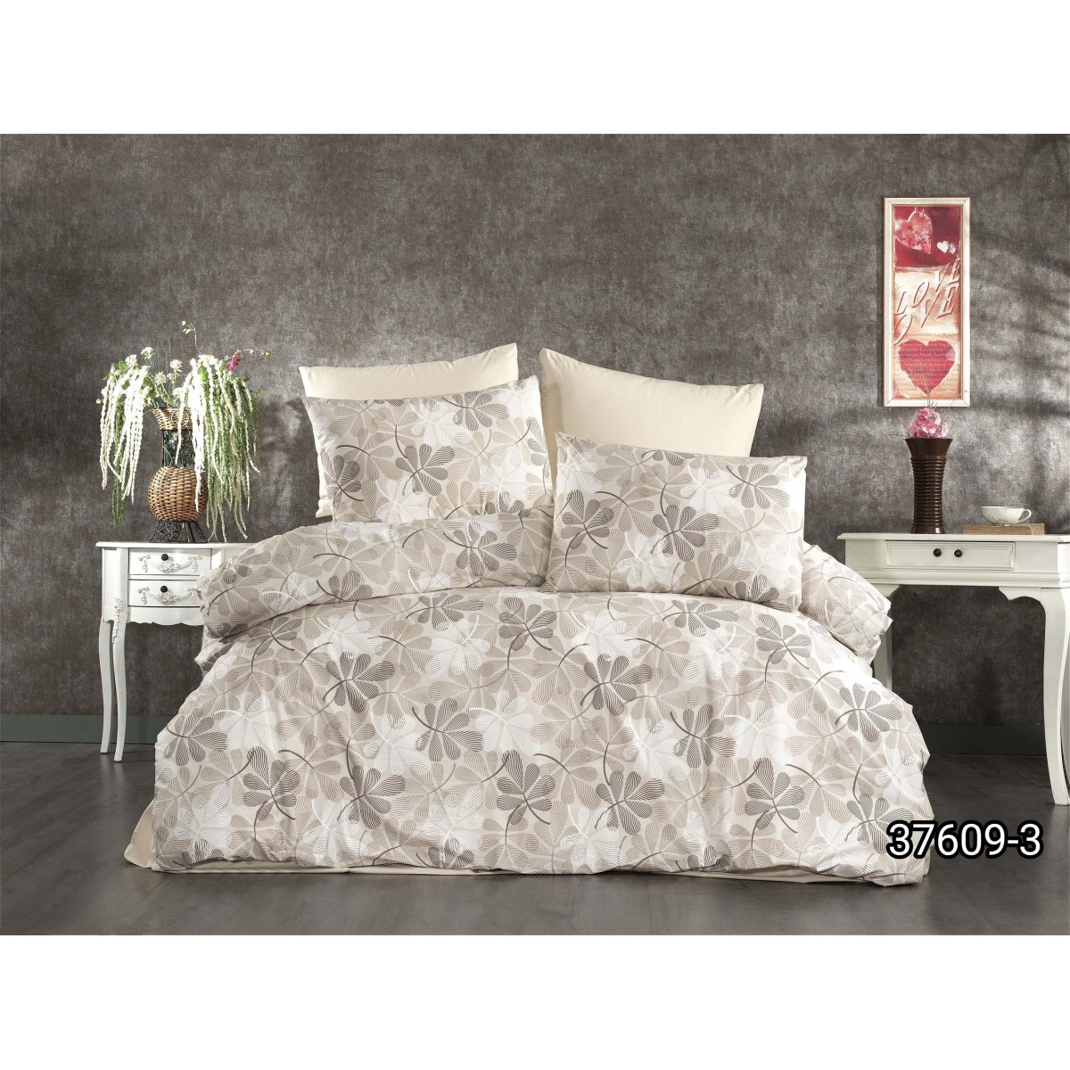 Parure de lit 100% coton LEAF