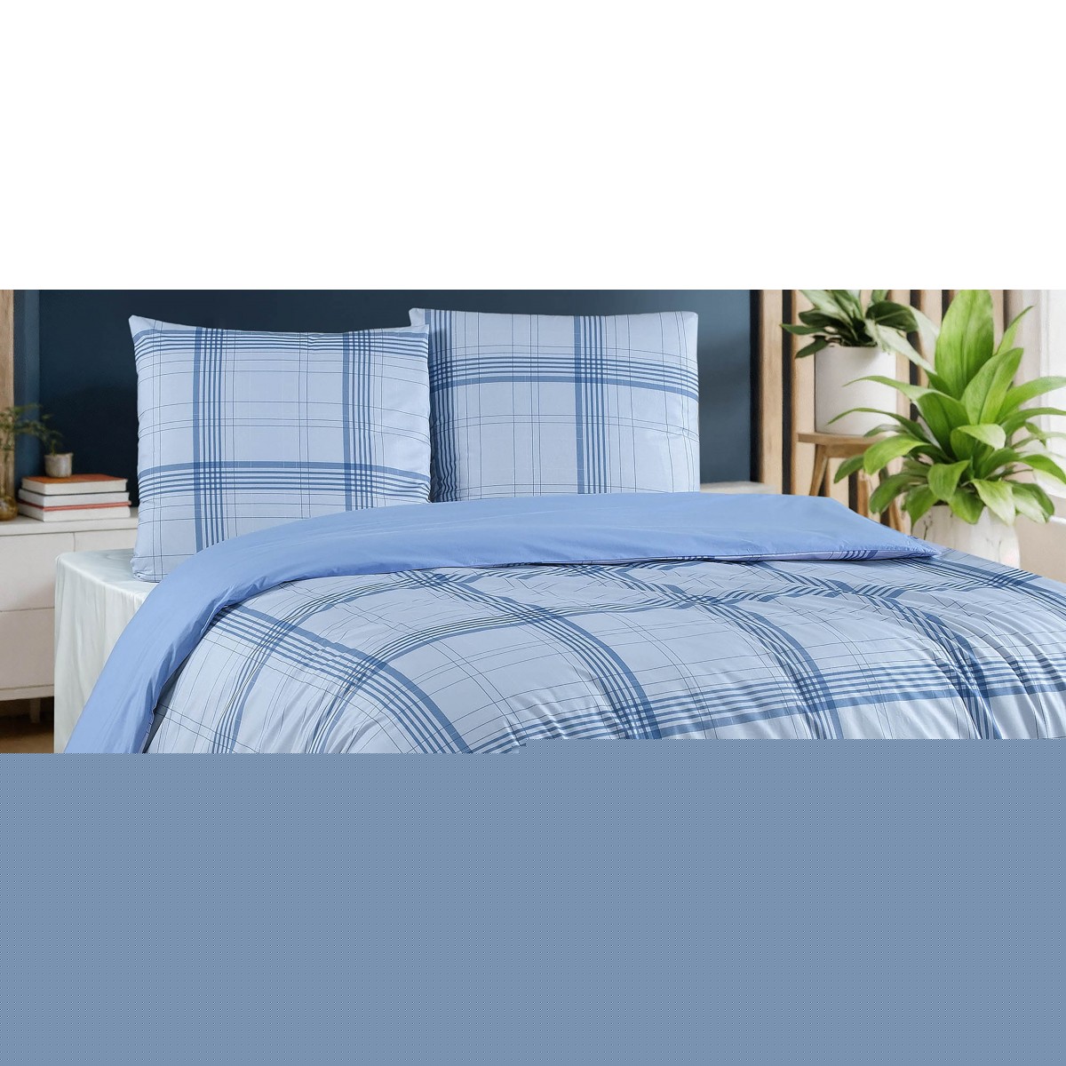Parure de lit 100% coton River blue