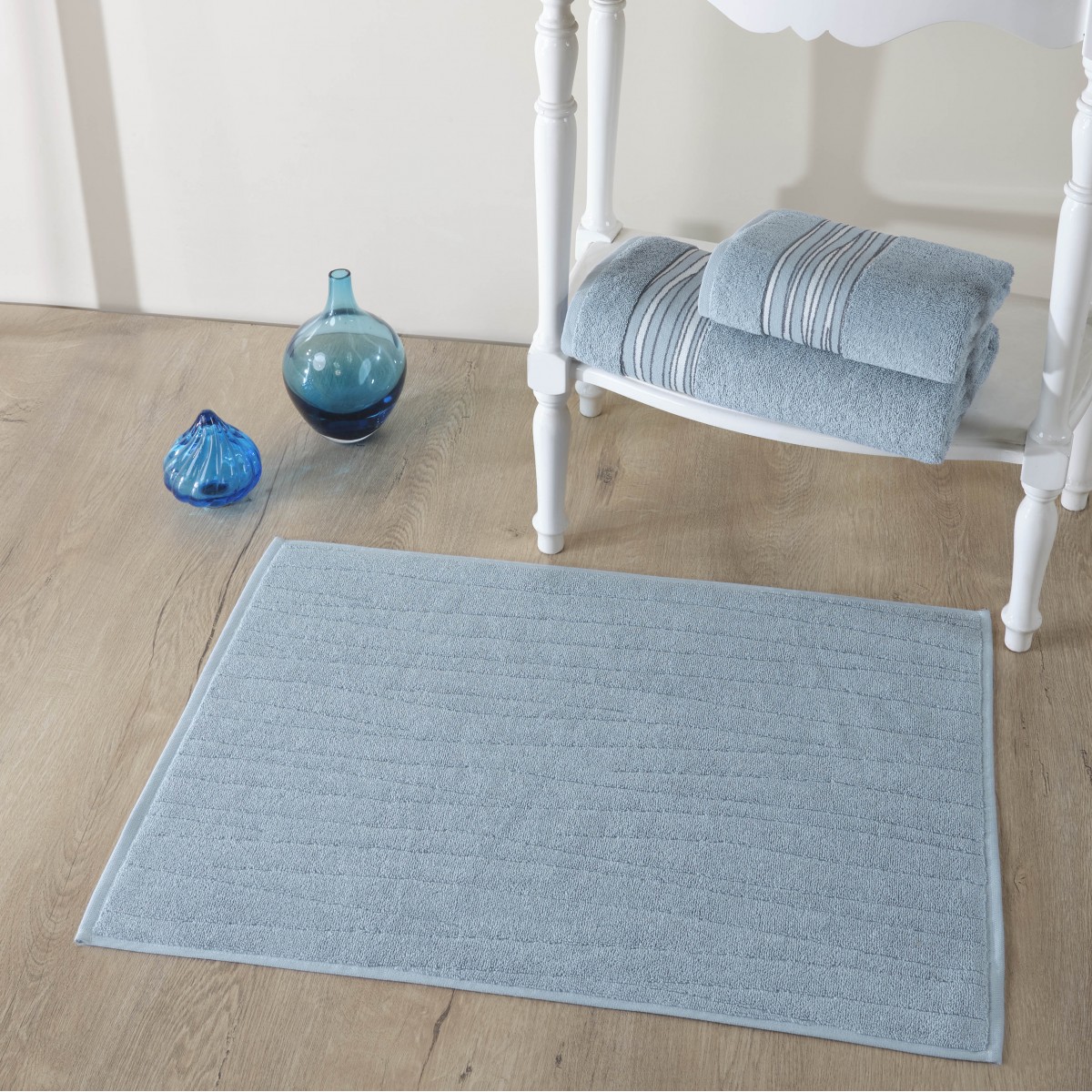 Set de bain éponge 3 pc Serviette 50x90 +70x140 ,  50x70 tapis de bain 750gr/m2 PURE-AQUA
