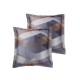 Lot de 2 Taies d'oreiller 63X63 cm satin de coton HELIX BROWN