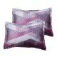 Lot de 2 Taies d'oreiller 50x70 cm satin de coton HELIX PURPLE