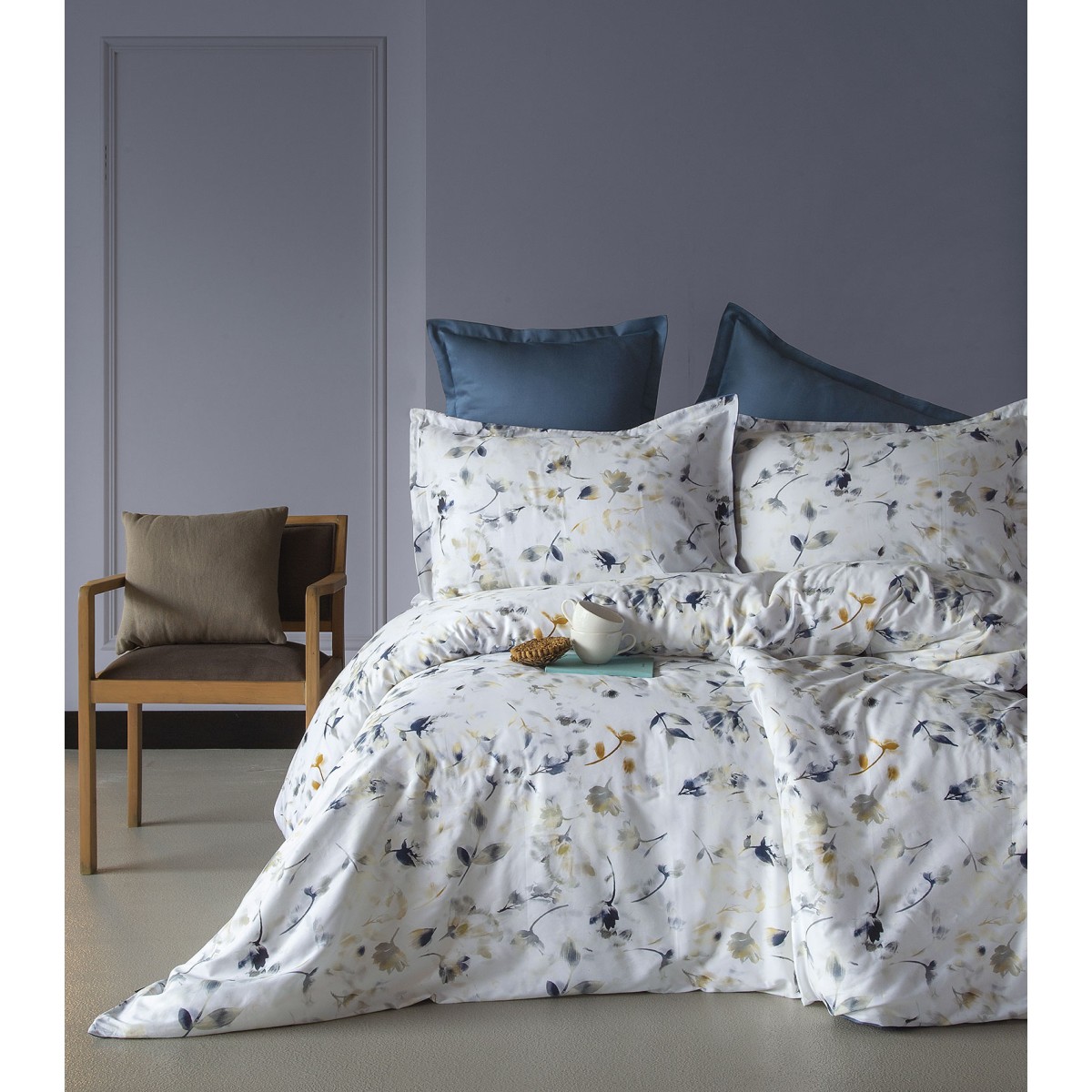 Parure de lit satin de coton-CRECIA
