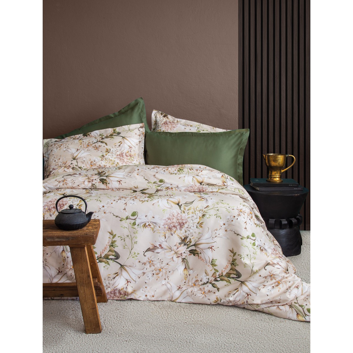 Parure de lit satin de coton-HARMONIA