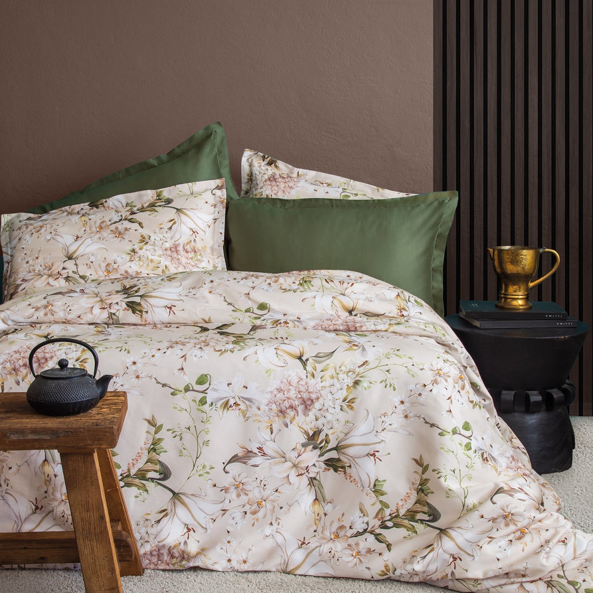 Parure de lit satin de coton-HARMONIA