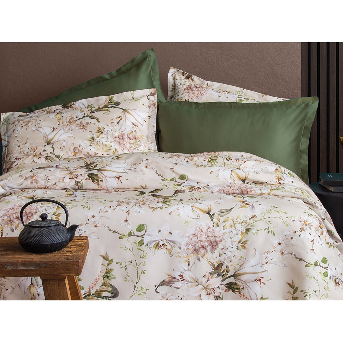 Parure de lit satin de coton-HARMONIA