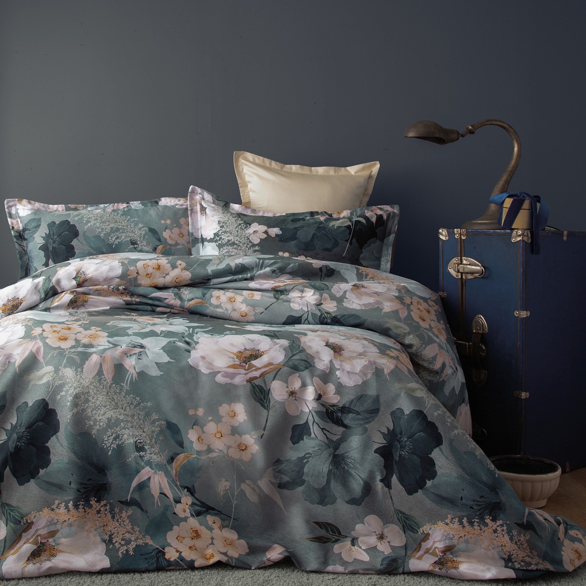 Parure de lit satin de coton-KATIE