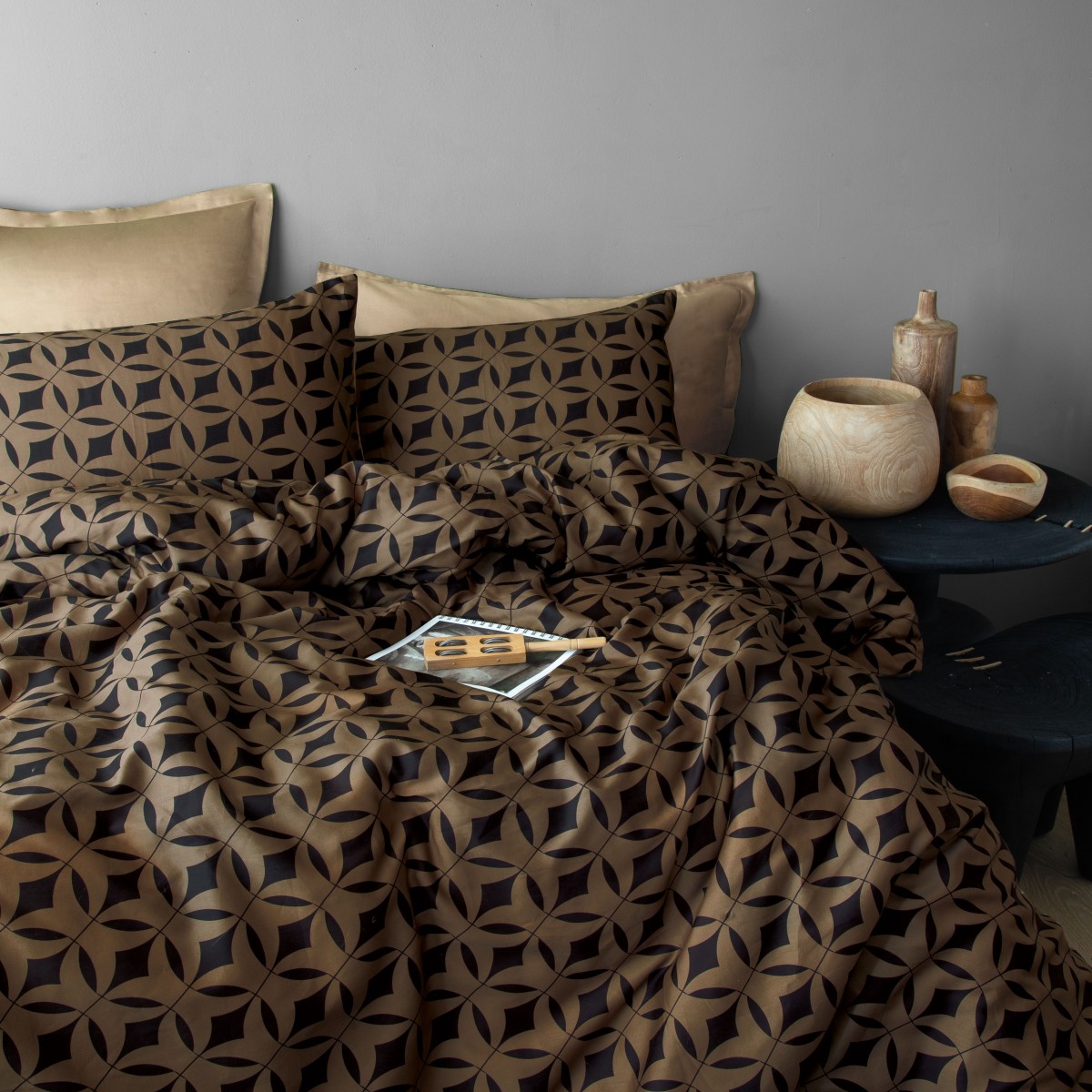 Parure de lit satin de coton-MONDO GOLD