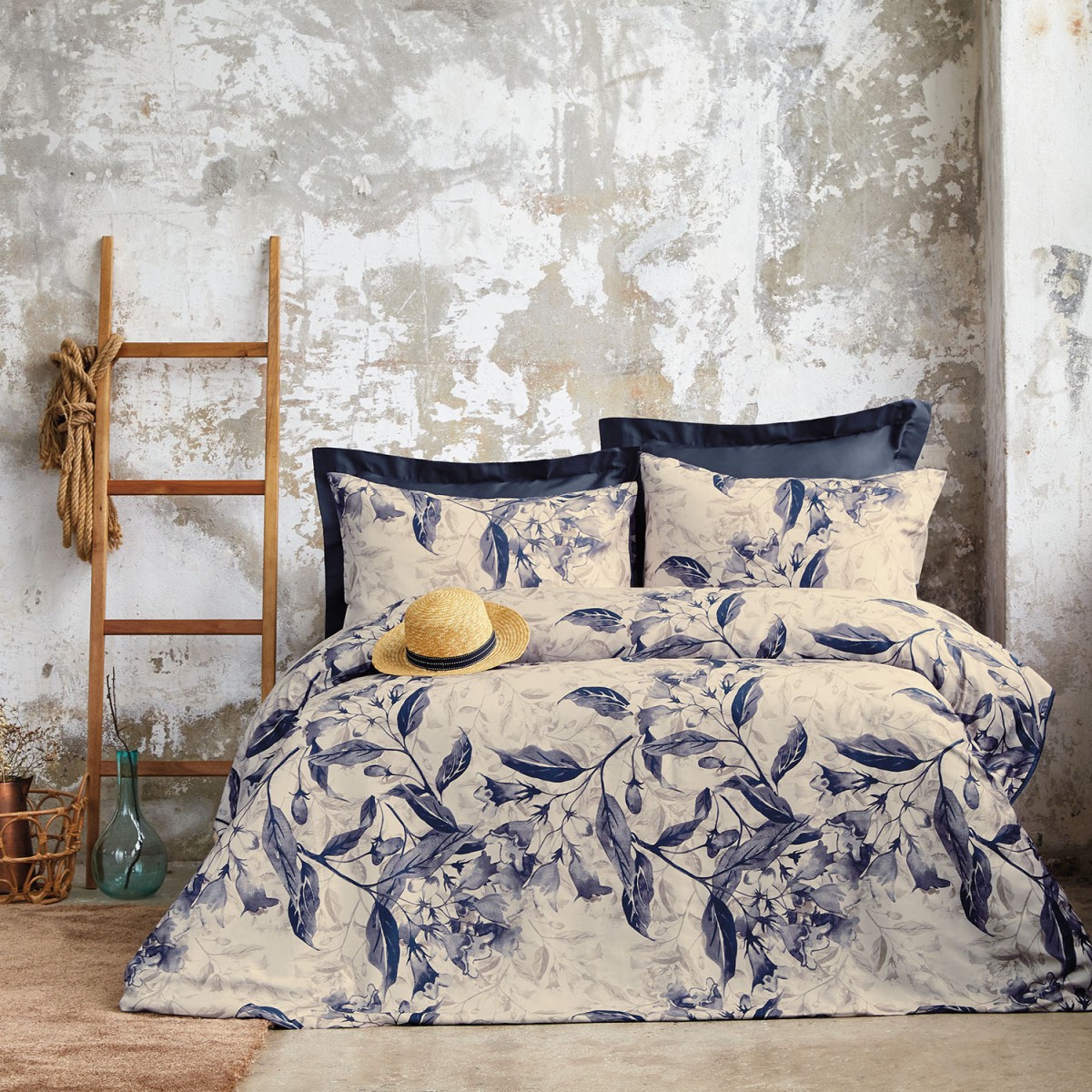 Parure de lit satin de coton-RUTHA