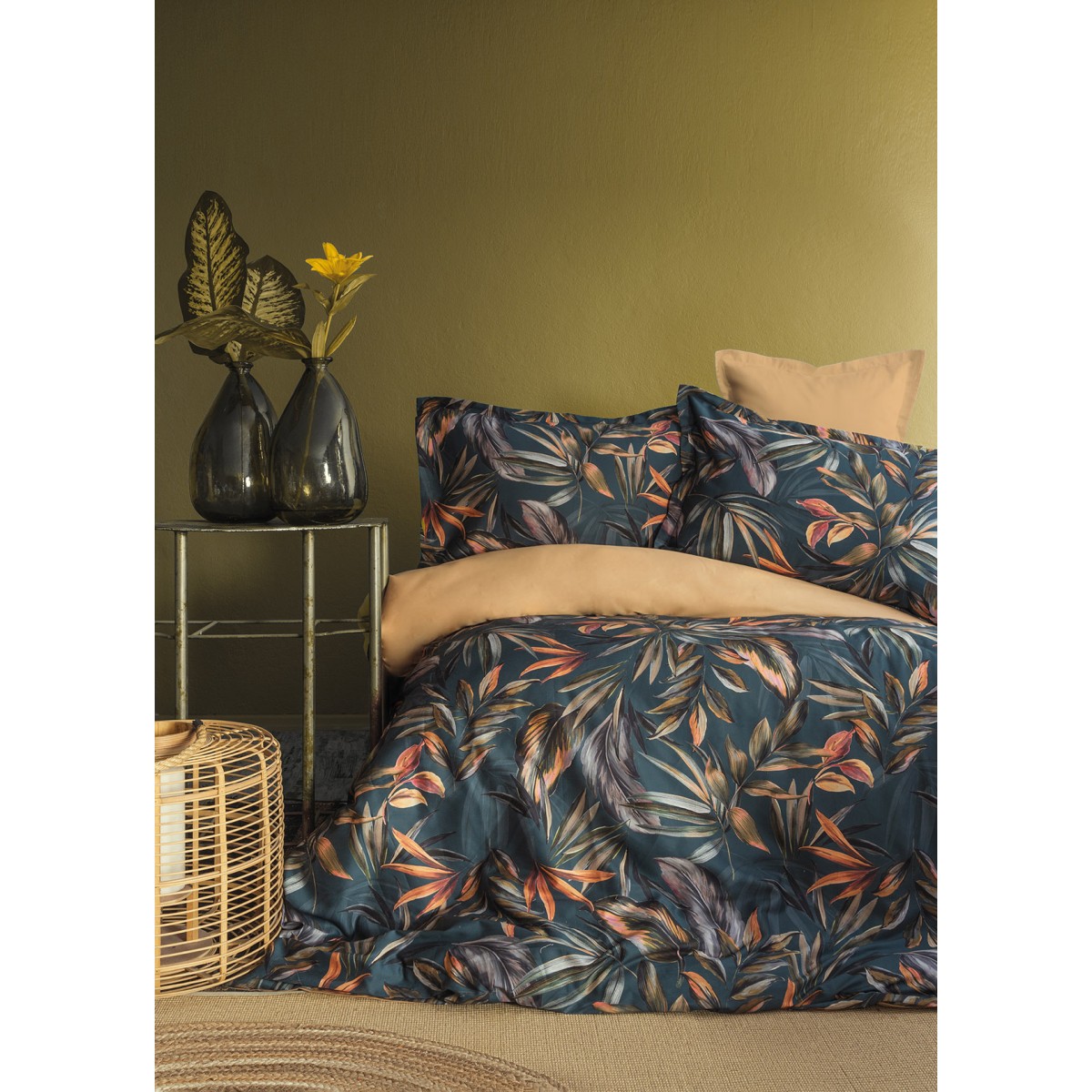 Parure de lit 240X220 cm satin de coton CALITTA