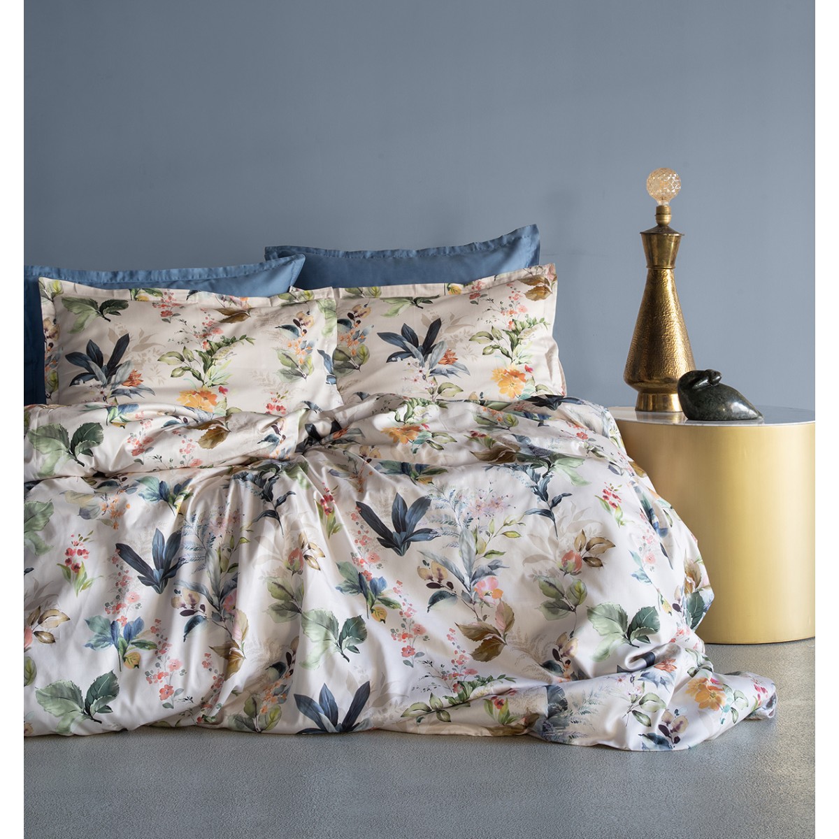 Parure de lit 240X220 cm satin de coton CLAUDE