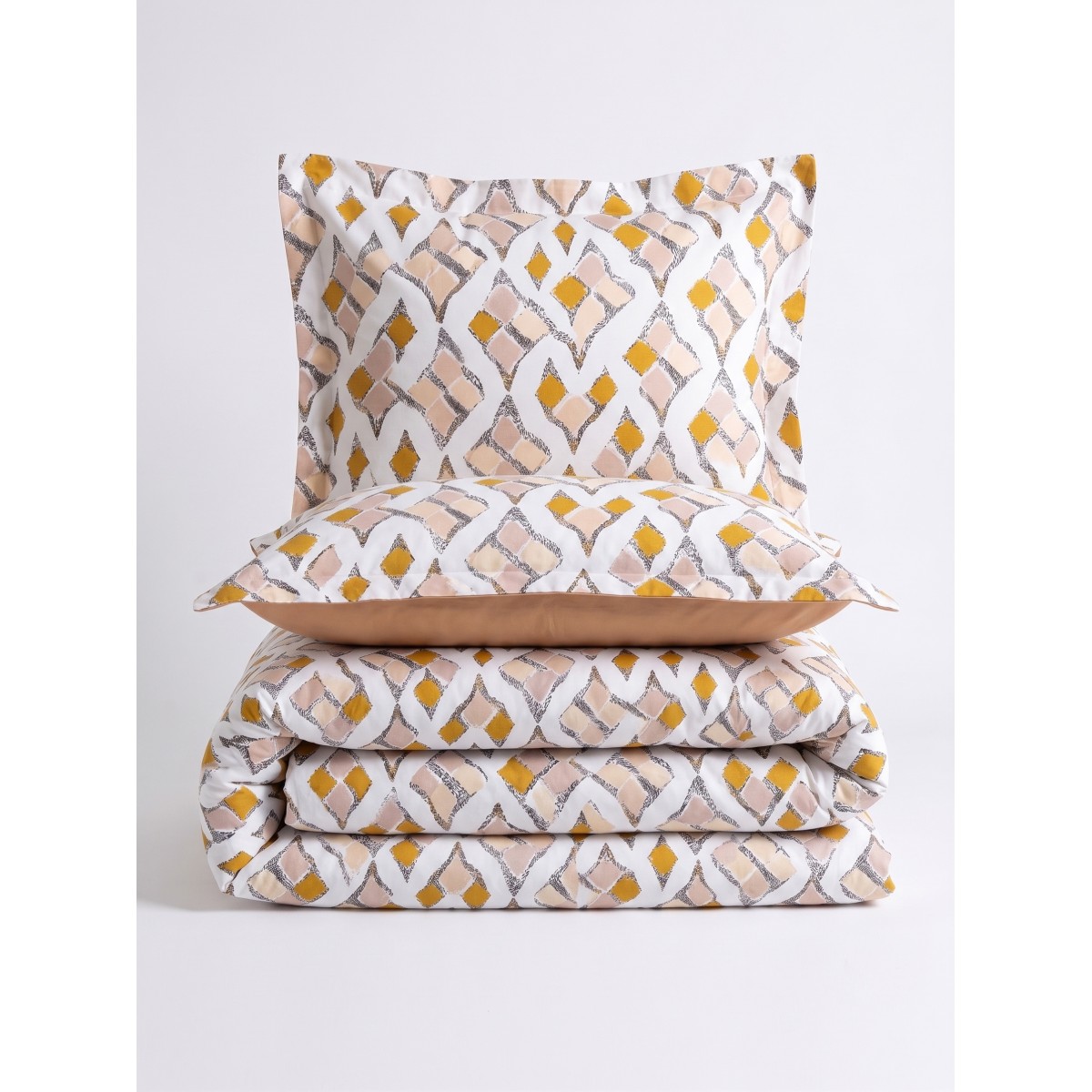 Parure de lit 240X220 cm satin de coton CRASSA