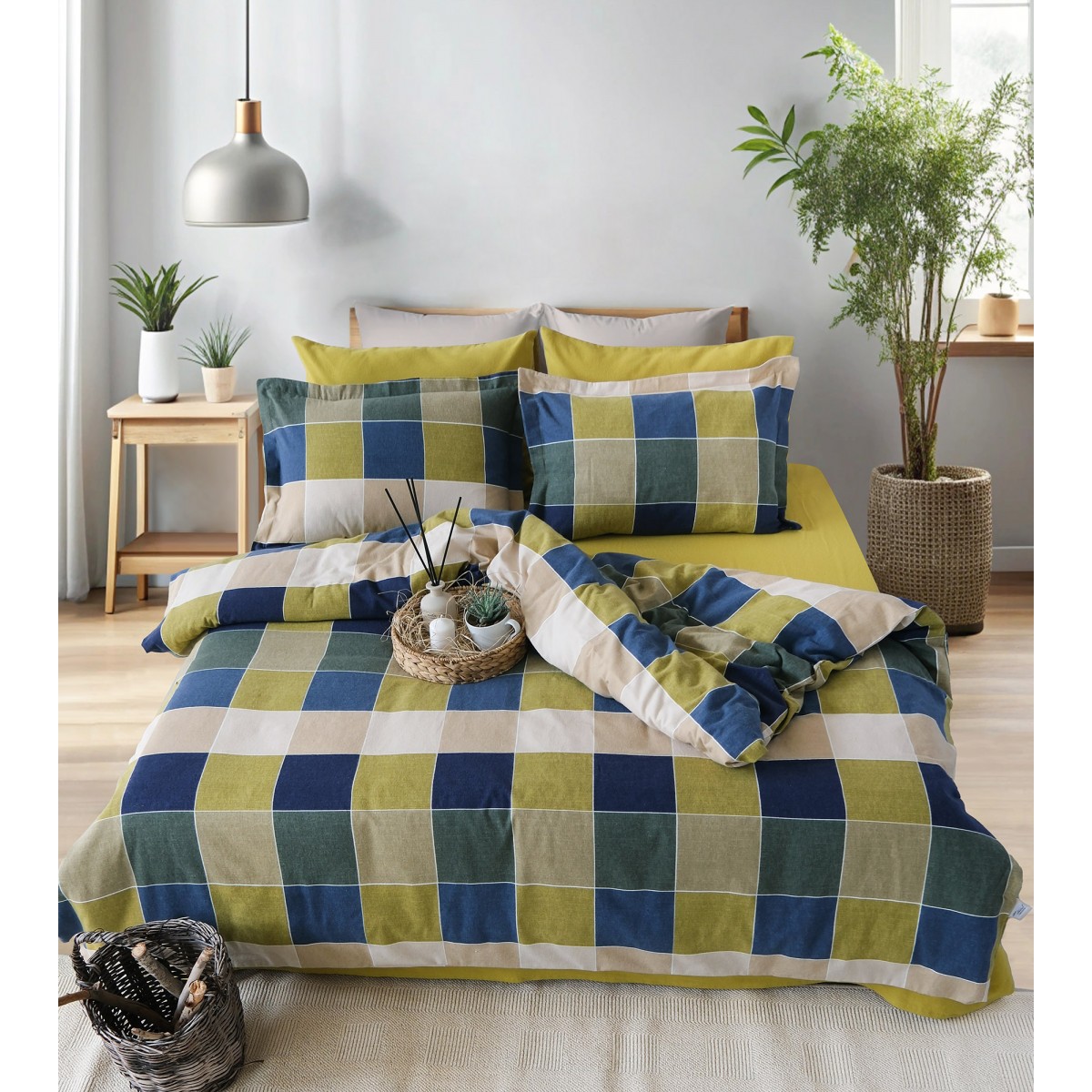 Parure de lit FLANELLE Echo-Vert